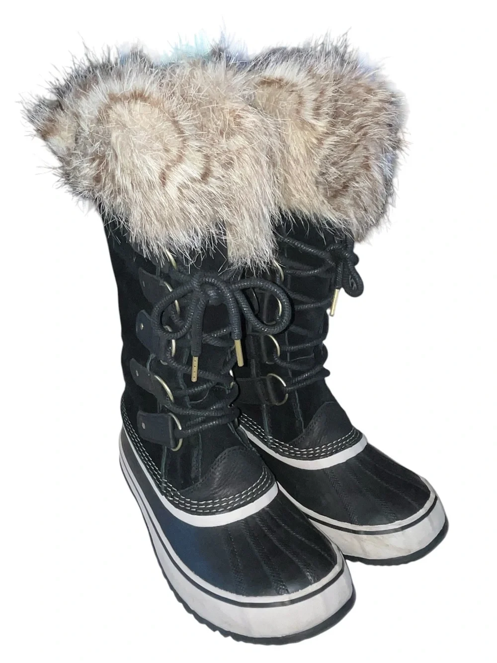 Sorel Joan of Arctic Black Suede Waterproof Boots - Size 10
